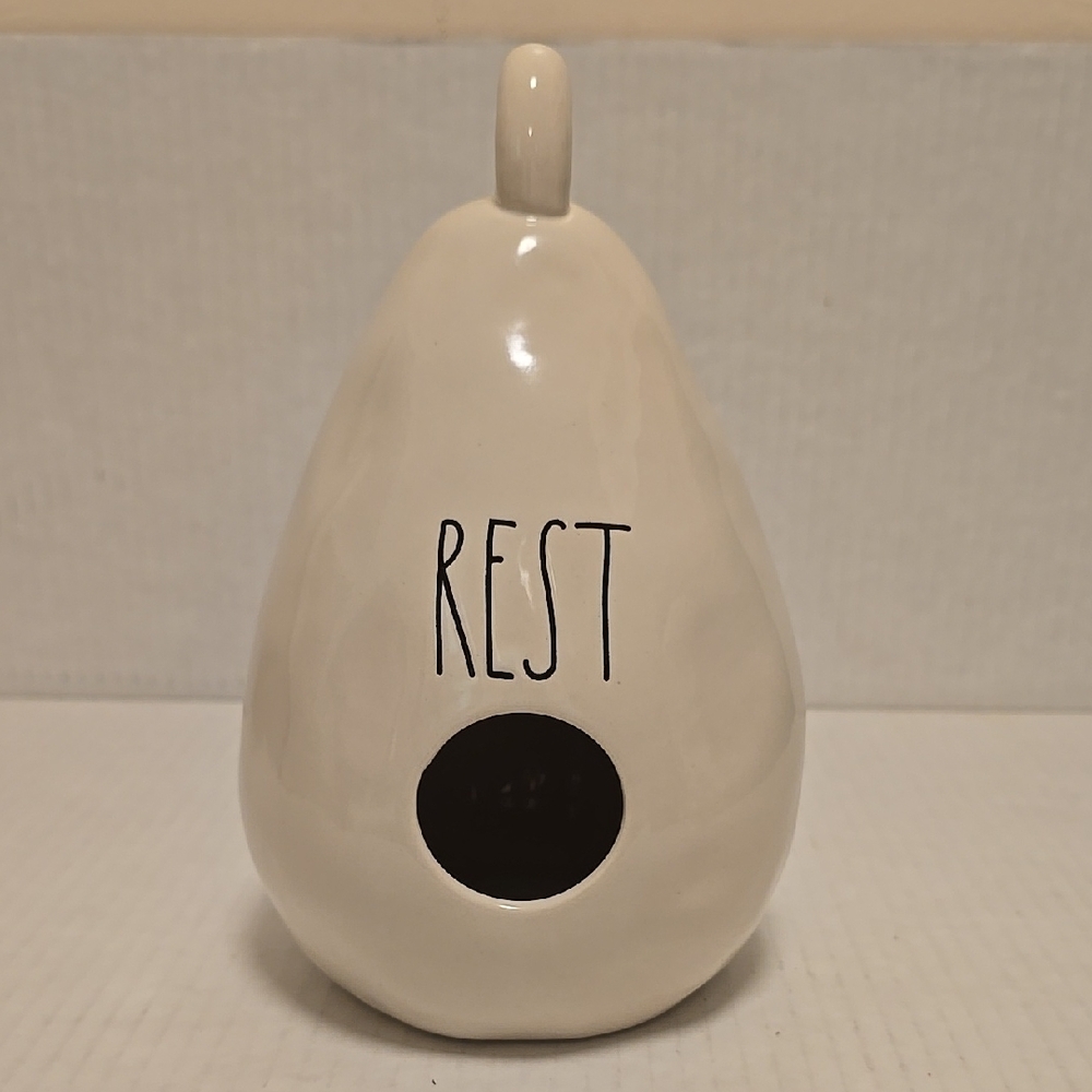 Rae Dunn Ceramic "Rest" Birdhouse